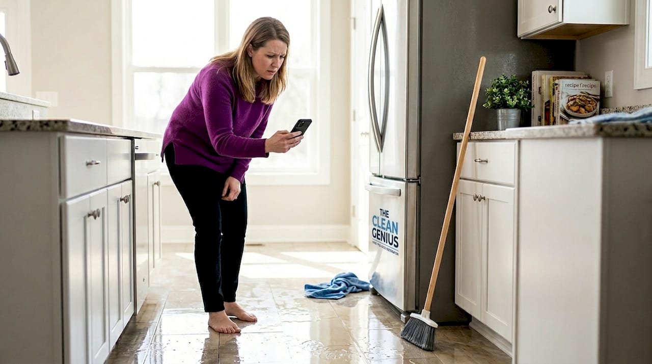 Homeowner documenting fresh water damage
