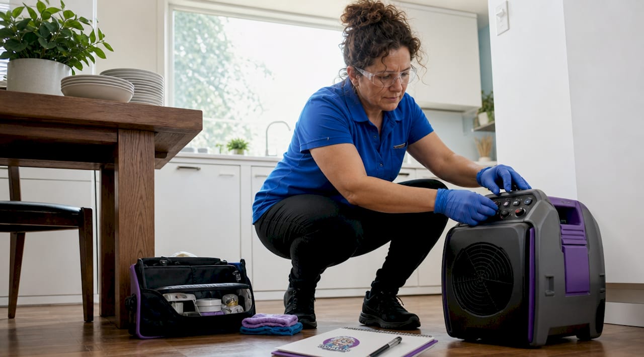 1780641148351_Woman-operating-air-scrubber-in-living-room Woman operating air scrubber in living room