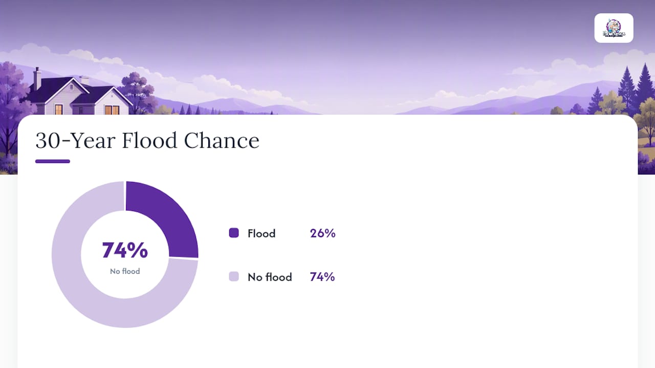 Flood risk probability and insurance diagram