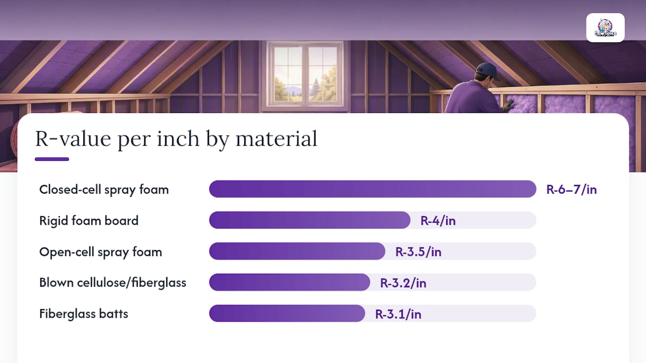 Comparison of insulation materials for knee walls