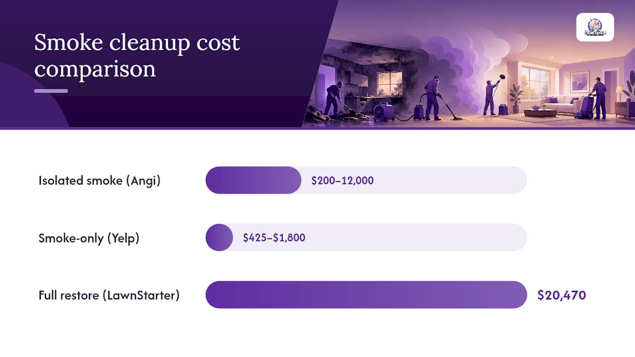 Comparison of smoke restoration cost ranges