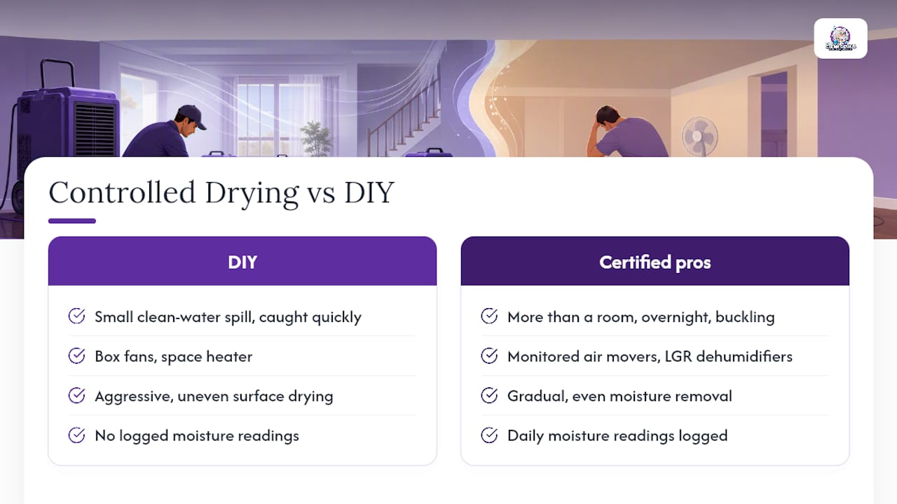 When Controlled Drying Beats a DIY Fan-and-Prayer Approach — overview diagram