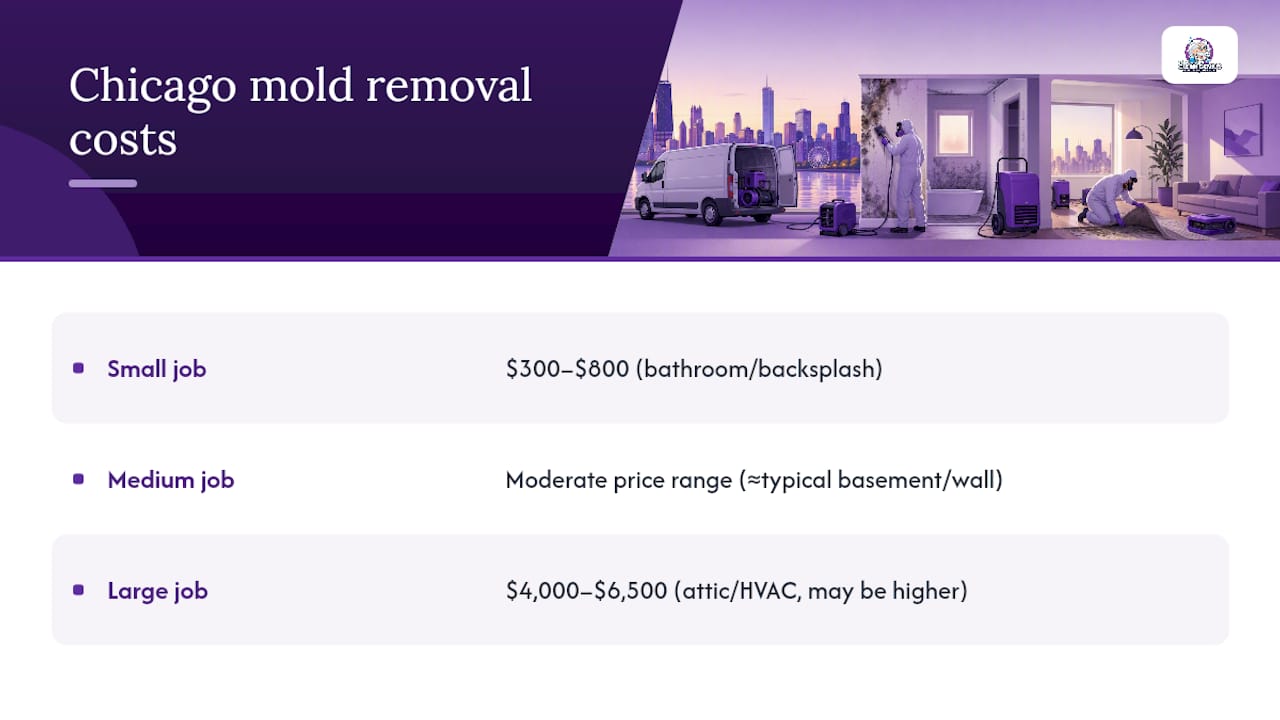 Three Chicago mold remediation cost tiers