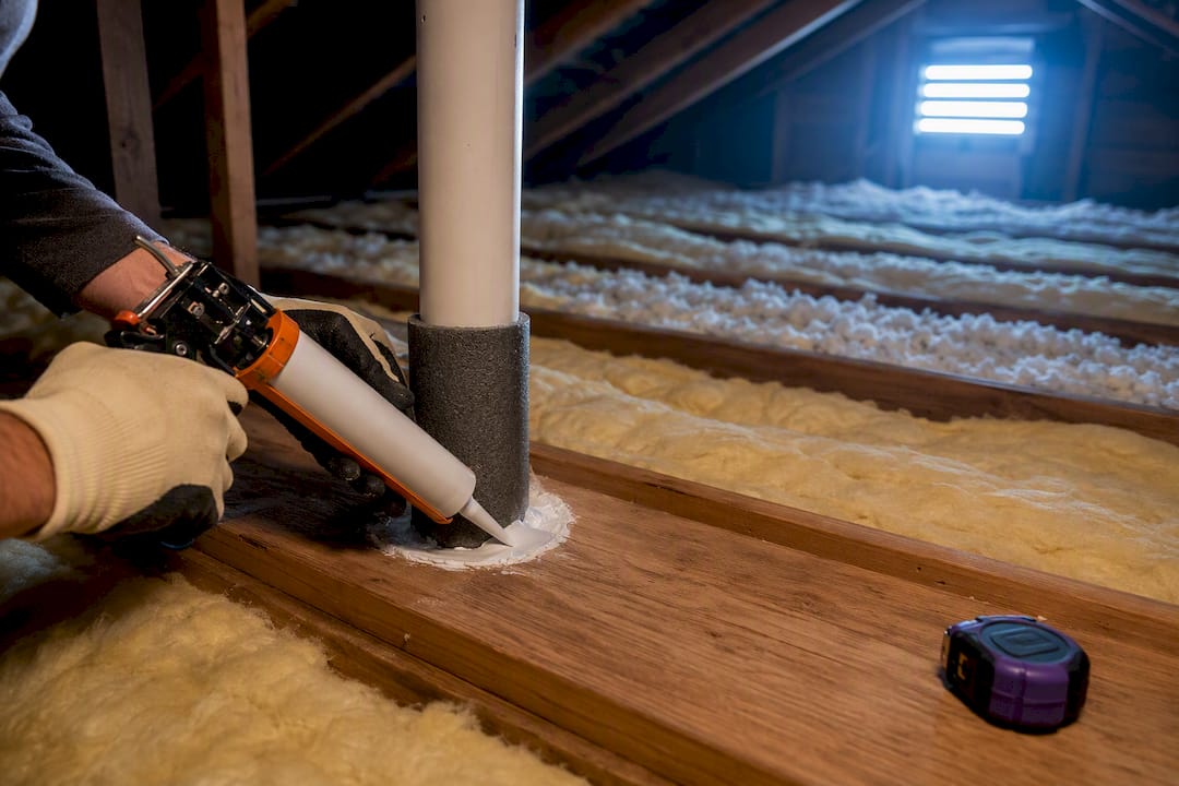 Air sealing around attic insulation