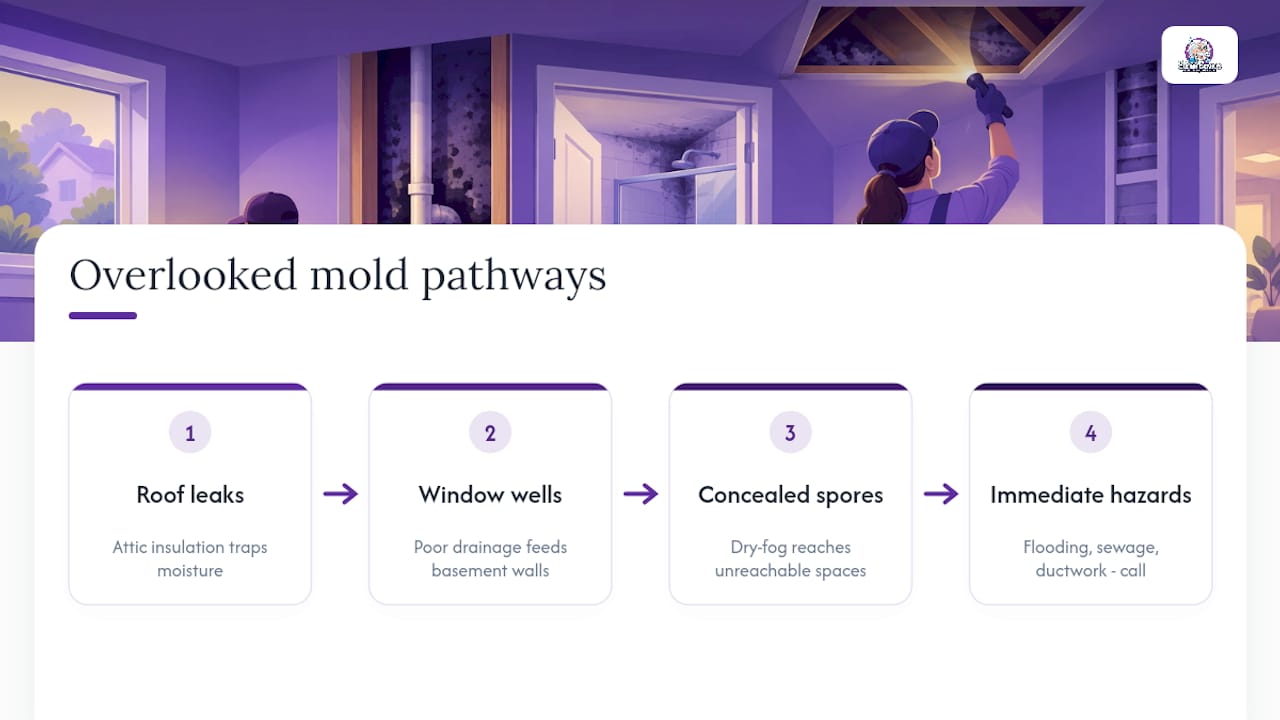 Mold pathways and professional service warning conditions